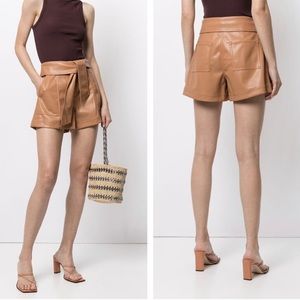 Jonathan Simkhai Mari Vegan Leather Shorts Size 2
